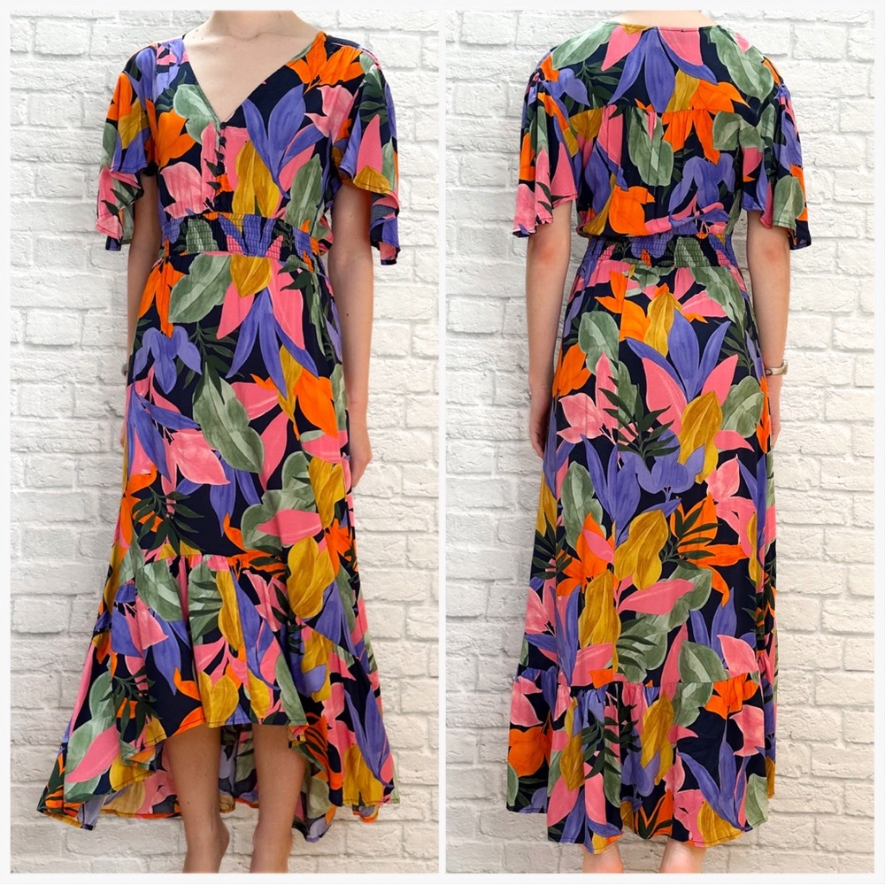 Anthropologie ABEL THE LABEL tropical maxi dress, S.